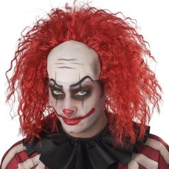 California Costume Collection Red Creepy Clown Wig