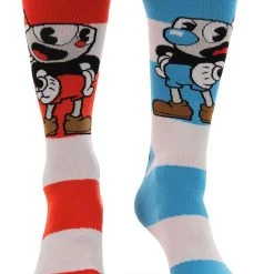 Elope Cuphead Mugman Victory Crew Socks -Cheap Halloween Store cuphead mugman victory crew socks alt 5