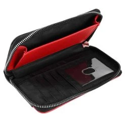 Bioworld Merchandising / Independent Sales DC Comics Harley Quinn Wristlet -Cheap Halloween Store dc comics harley quinn tech wristlet alt 3