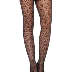 Leg Avenue Deco Black Lace Tights