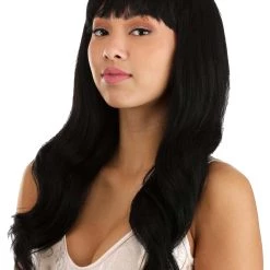 Partytime Wig Deep Black Full Wavy Wig For Women -Cheap Halloween Store deep black full wavy wig alt 3