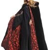 Underwraps Deluxe Velvet Cape W/ Quilted Red Lining