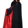 Underwraps Deluxe Velvet Cape W/ Red Satin Lining