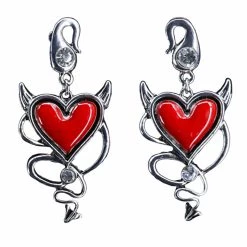 Western Fashion Devil Heart Earrings