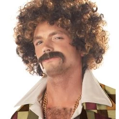 California Costume Collection Disco Dirt Bag Wig And Mustache