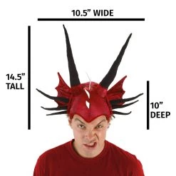 Elope Soft Horned Dragon Costume Hat Accessory -Cheap Halloween Store dragon plush hat alt 6