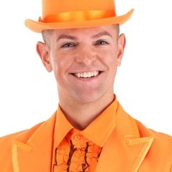 Role Party Dumb And Dumber Orange Tuxedo Top Hat