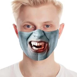 Creative Apparel Fang Face Realistic Vampire Face Mask