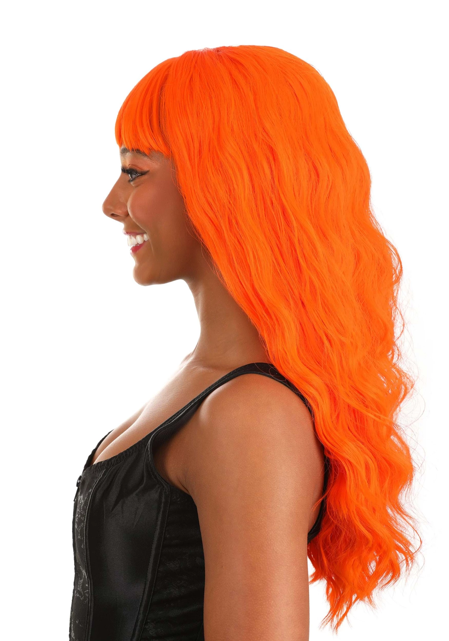 Partytime Wig Fiery Orange Long Wavy Wig For Women 4 Partytime Wig Fiery Orange Long Wavy Wig For Women - Image 4