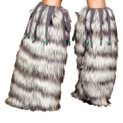 Roma Beaded Fur Costume Leg Warmers