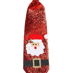 Jacobson Hats Glitter-Covered Sparkly Santa Tie