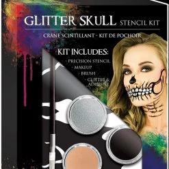 Cinema Secrets Glitter Skull Stencil And Makeup Kit