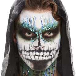 Smiffys Glow In The Dark Skeleton Makeup Kit With Glitter