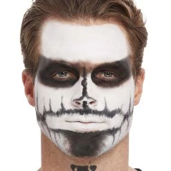 Smiffys Glow In The Dark Skeleton Makeup Kit With Glitter -Cheap Halloween Store glow in the dark glitter skeleton makeup kit alt 3