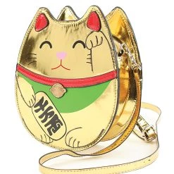 Comeco Gold Lucky Cat Handbag