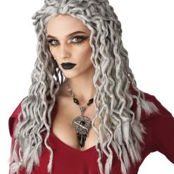 California Costume Collection Gray Crinkle Braids Wig