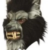 Ghoulish Productions Gray Howling Werewolf Mask