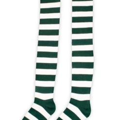 Fun Costumes Green And White Munchkin Socks