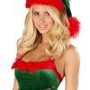 Roma Green With Red Faux Elf Hat