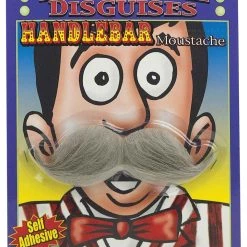 Forum Novelties, Inc Grey Handlebar Mustache