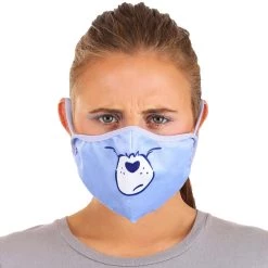 Elope Care Bears | Grumpy Bear Face Mask Pack -Cheap Halloween Store grumpy bear face mask pack alt 2