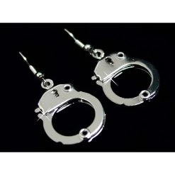 Western Fashion Handcuff Costume Earrings
