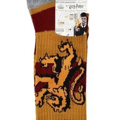Bioworld Merchandising / Independent Sales Harry Potter Rugby Stripe Gryffindor Crew Socks -Cheap Halloween Store harry potter gryffindor rugby strip crew socks alt 2