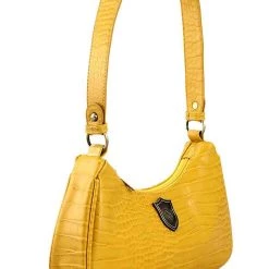 Bioworld Merchandising / Independent Sales Harry Potter Hufflepuff Metal Badge Shoulder Bag 8 Bioworld Merchandising / Independent Sales Harry Potter Hufflepuff Metal Badge Shoulder Bag -Cheap Halloween Store harry potter hufflepuff metal badge shoulder bag alt 2