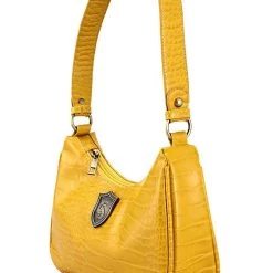 Bioworld Merchandising / Independent Sales Harry Potter Hufflepuff Metal Badge Shoulder Bag 9 Bioworld Merchandising / Independent Sales Harry Potter Hufflepuff Metal Badge Shoulder Bag -Cheap Halloween Store harry potter hufflepuff metal badge shoulder bag alt 3