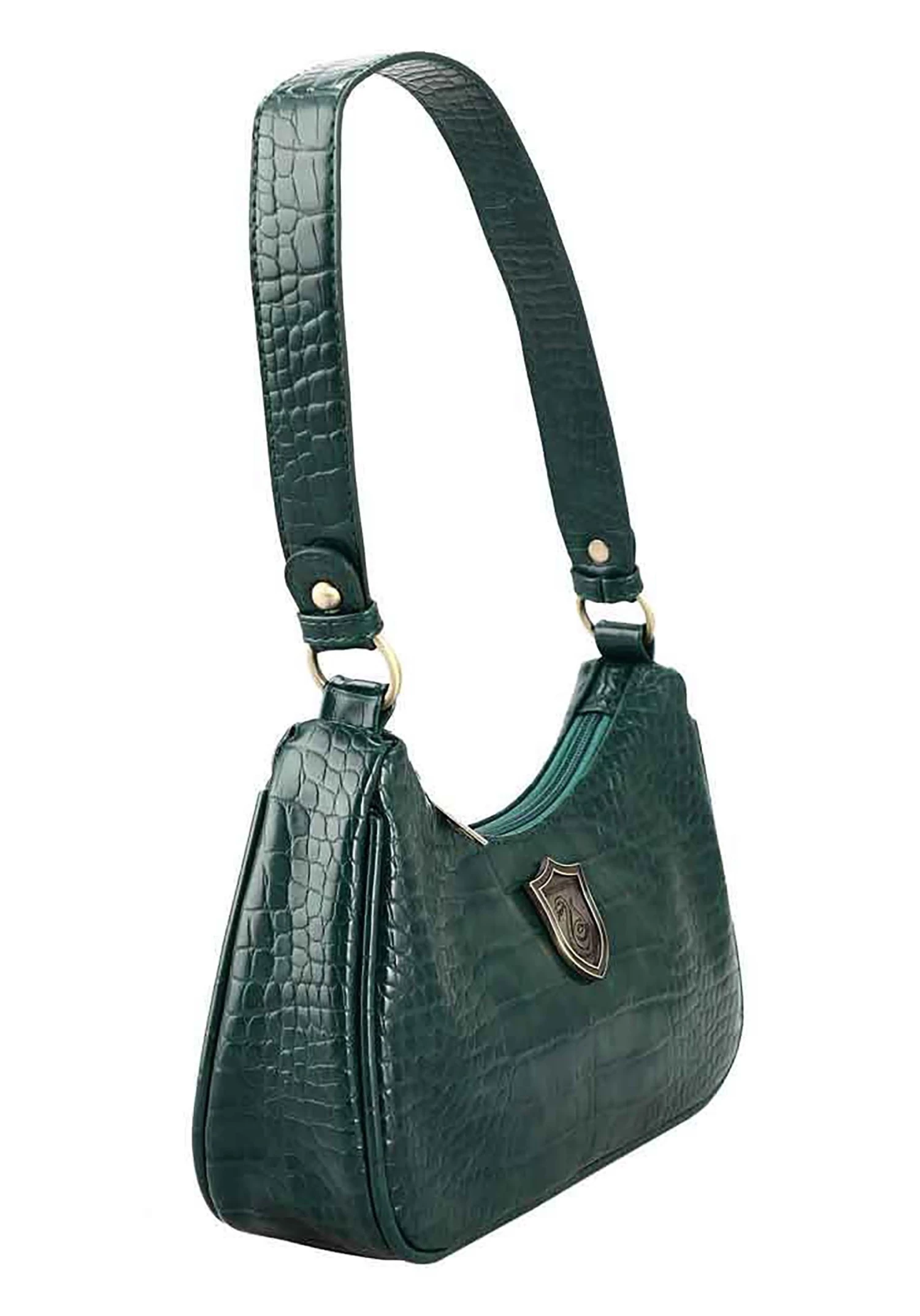 Bioworld Merchandising / Independent Sales Harry Potter Slytherin Metal Badge Shoulder Bag 3 Bioworld Merchandising / Independent Sales Harry Potter Slytherin Metal Badge Shoulder Bag - Image 3