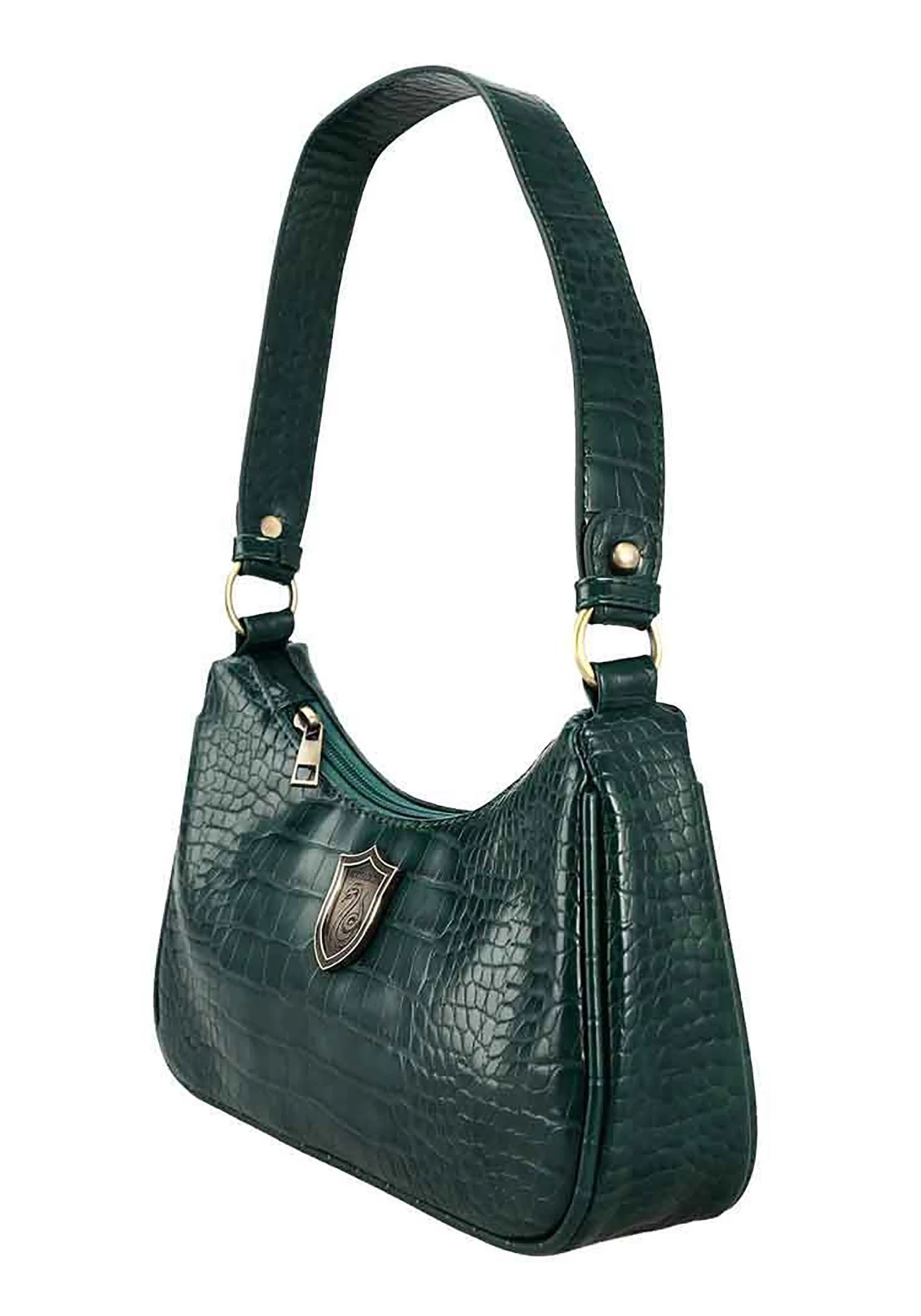 Bioworld Merchandising / Independent Sales Harry Potter Slytherin Metal Badge Shoulder Bag 4 Bioworld Merchandising / Independent Sales Harry Potter Slytherin Metal Badge Shoulder Bag - Image 4