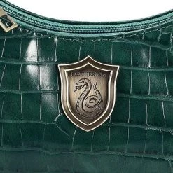Bioworld Merchandising / Independent Sales Harry Potter Slytherin Metal Badge Shoulder Bag 10 Bioworld Merchandising / Independent Sales Harry Potter Slytherin Metal Badge Shoulder Bag -Cheap Halloween Store harry potter slytherin metal badge shoulder bag alt 4