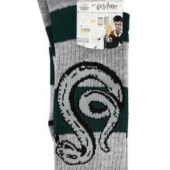Bioworld Merchandising / Independent Sales Harry Potter Slytherin Stripe Rugby Crew Socks -Cheap Halloween Store harry potter slytherin rugby stripe crew socks alt 2