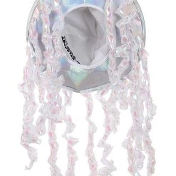Elope Holographic Jellyfish Soft Hat -Cheap Halloween Store holographic jellyfish plush hat alt 3