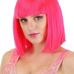 Partytime Wig Hot Pink Bob Wig Accessory