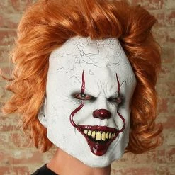 Rubies Costume Co. Inc IT Movie Pennywise Deluxe Adult Mask 6 Rubies Costume Co. Inc IT Movie Pennywise Deluxe Adult Mask -Cheap Halloween Store it movie pennywise deluxe adult mask 2