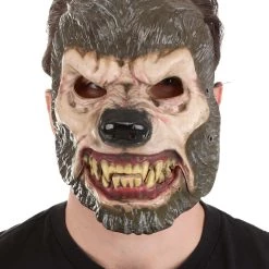 Seasonal Visions International, Ltd. Jabbering Jaw Wolfman Mask For Adults