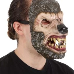 Seasonal Visions International, Ltd. Jabbering Jaw Wolfman Mask For Adults -Cheap Halloween Store jabbering jaw wolfman mask alt 2