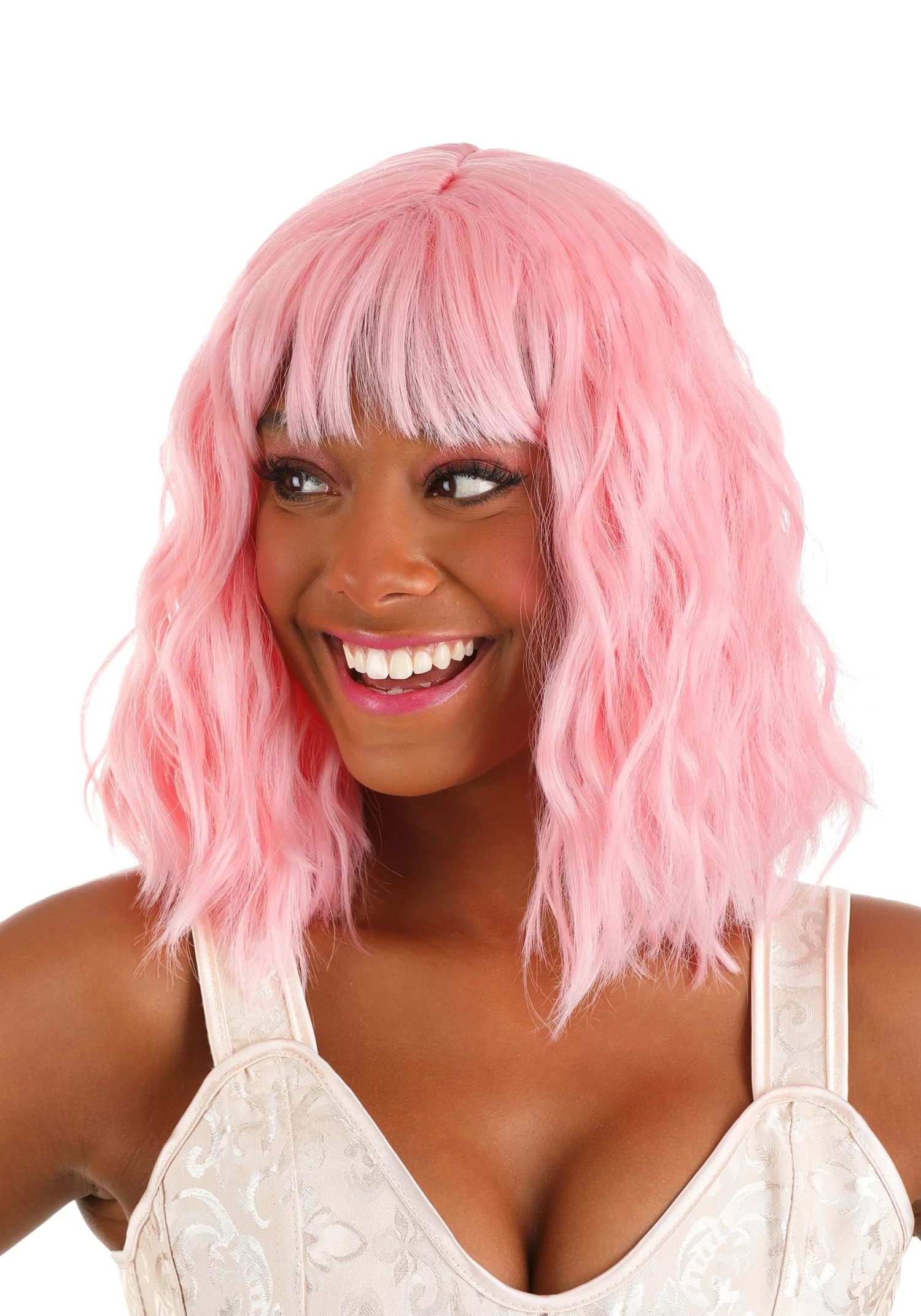 Partytime Wig Light Pink Wavy Wig For Women 2 Partytime Wig Light Pink Wavy Wig For Women - Image 2