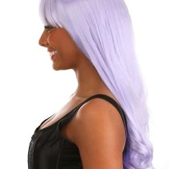 Partytime Wig Light Purple Long Wavy Wig For Women -Cheap Halloween Store light purple long wavy wig alt 3