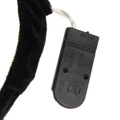 Elope Light-Up Black Cat LumenEars Glowing Headband -Cheap Halloween Store light up black cat lumenears headband alt 5