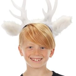Elope White Light-Up Deer Antlers LumenHorns Headband -Cheap Halloween Store light up deer antlers white lumenhorns headband alt 3