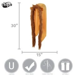 Elope Furry Lion Hood -Cheap Halloween Store lion plush hood alt 6
