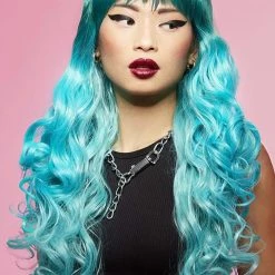 Smiffys Manic Panic Mermaid Ombre Siren Wig For Women