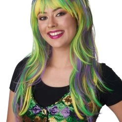 California Costume Collection Party Girl Mardi Gras Wig