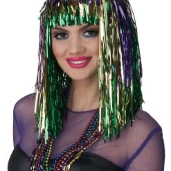 California Costume Collection Women's Mardi Gras Tinsel Wig