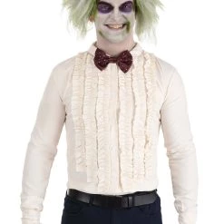 Savvy Garments Men's Beetlejuice Wedding Suit Shirt And Bowtie