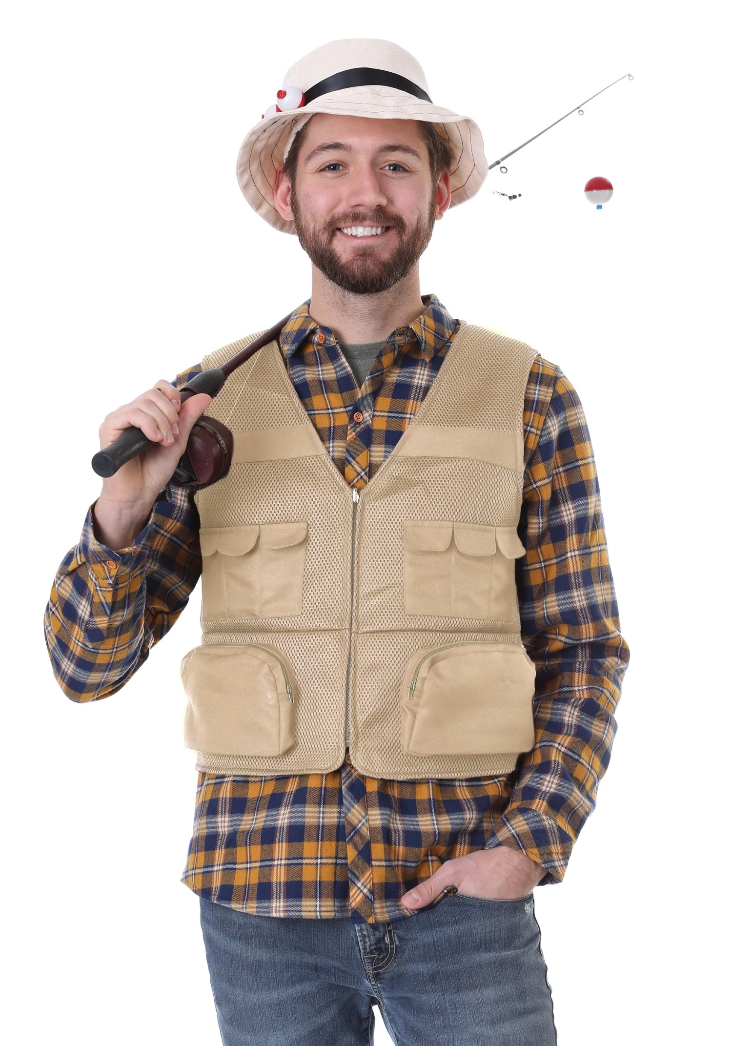 Fun Costumes Mens Fisherman Kit Costume 1 Fun Costumes Mens Fisherman Kit Costume
