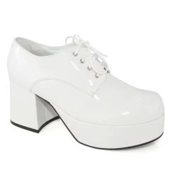 Ellie White Platform Pimp Shoes For Men
