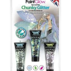 PaintGlow Mermaid Chunky Glitter Gels Set